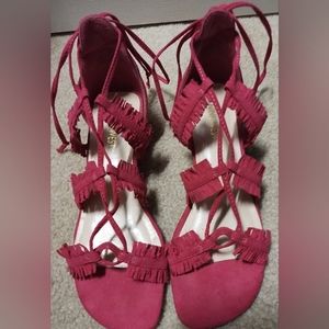 Nine West Pink Strappy Sandals Sz 7.5